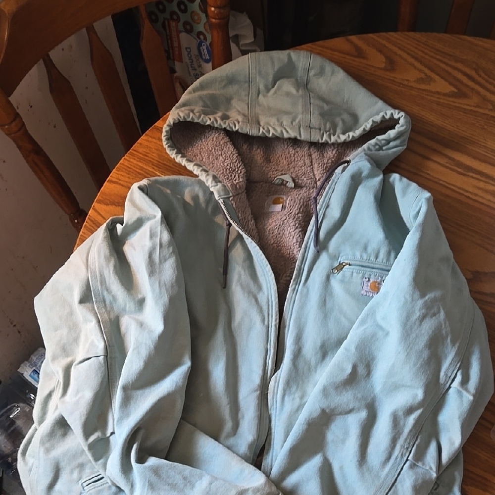 Carhartt Hooded Jacket in Light Blue